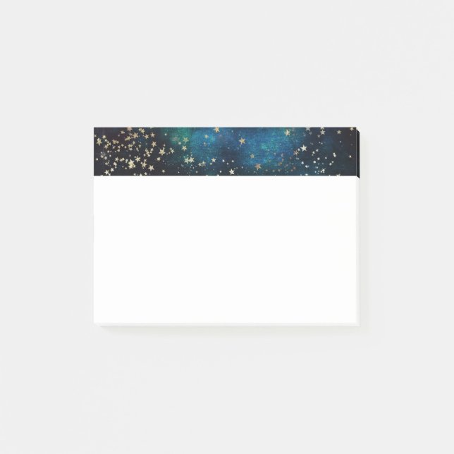 Post-it® Blue and Gold Under the Stars Night Sky (Devant)