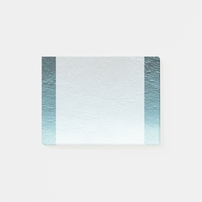 Post-it® Blue aqua dégradé turquoise aluminium grunge (Devant)