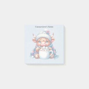 Post-it® Blue Custom Winter Highland Vache/Bovine