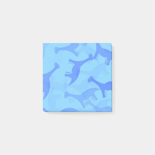 Post-it® Blue Dinosaur Post it Notes (Devant)