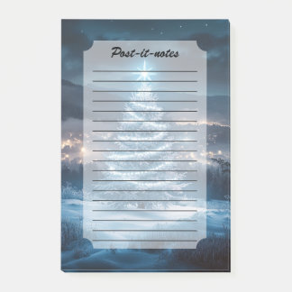 Post-it® Blue Glowing Winter Night Christmas Tree
