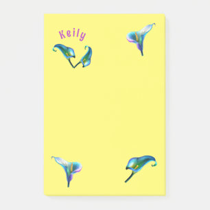 Post-it® Blue Iridescente Holographique Calla Lilies