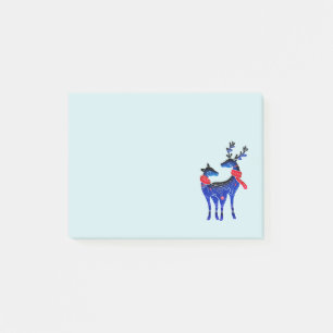 Post-it® Blue Nordic Christmas Reindeer Pair