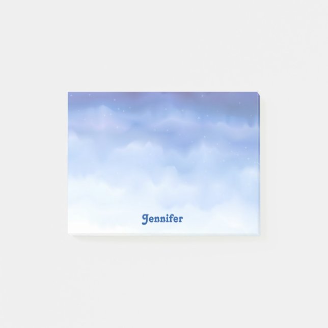 Post-it® Blue Sky Flotte Away Nom personnalisé (Devant)