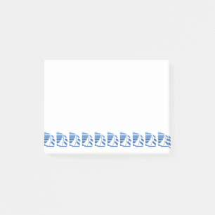 Post-it® Blue White Racing Sailboats Sticky Notes