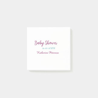 Post-it® Blue yellow baby shower name date animal ear cute 