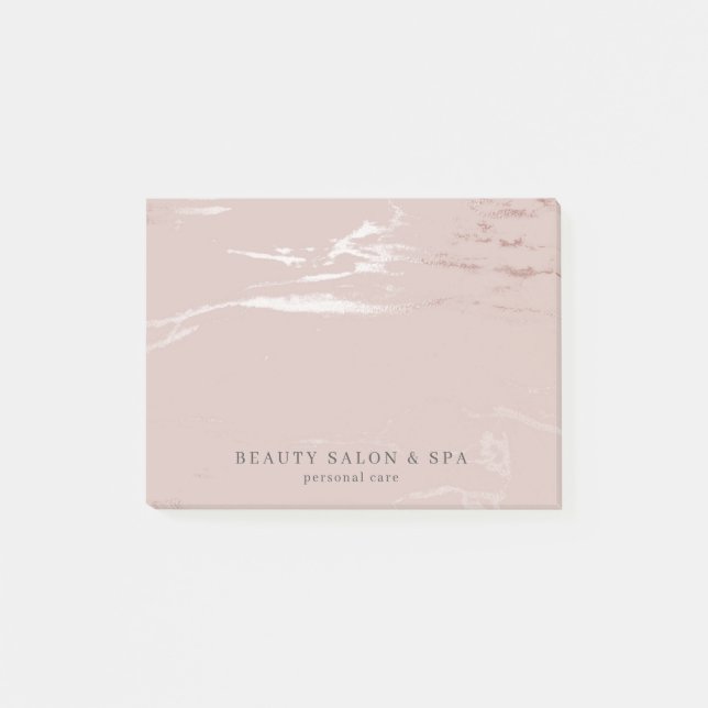 Post-it® Blush Rose Faux Rose Gold Classy Salon de beauté (Devant)