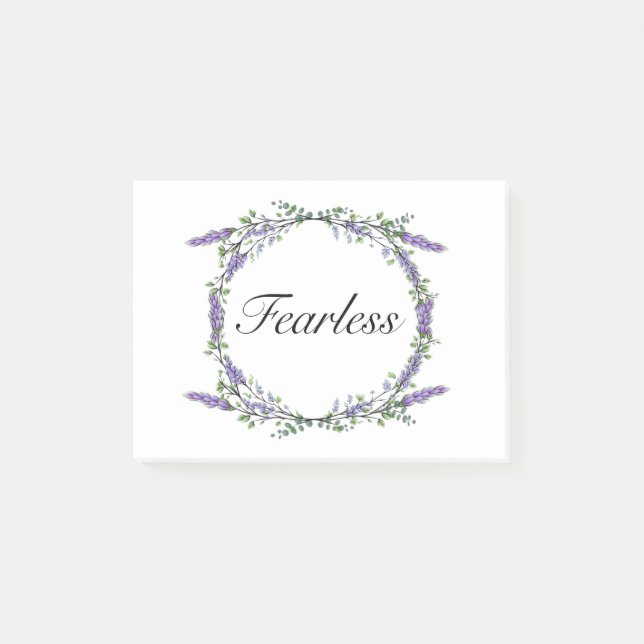 Post-it® Boho aquarelle Lavande Eucalyptus sans peur (Devant)