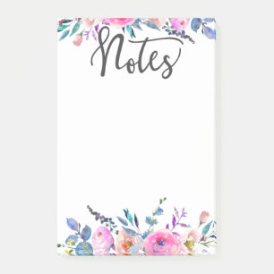 Post-it® Boho Floral, bureau, réunion, rose et violet