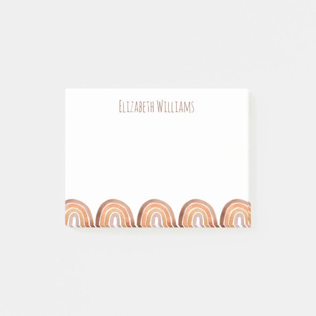 Post-it® Boho Modern Rainbow Name School  (Devant)