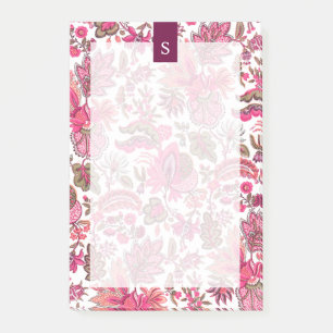 Post-it® Boho rose Vintage Monogramme floral