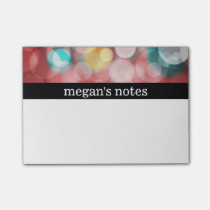 Post-it® Bokeh rouge coloré