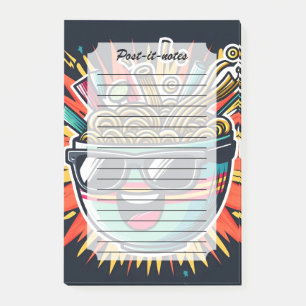 Post-it® Bol de nouilles de dessin animé Ramen mignon drôle