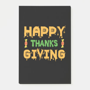 Post-it® Bon thanksgiving d'Halloween Anniversaire
