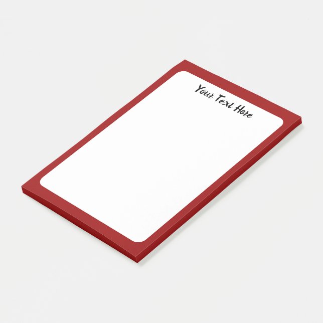 Post-it® Bonbon foncé Pomme rouge couleur solide personnali (Incliné)