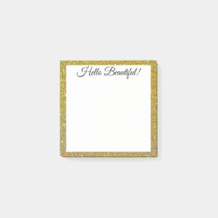 Post-it® Bonjour belle! parties scintillant or minimal simp
