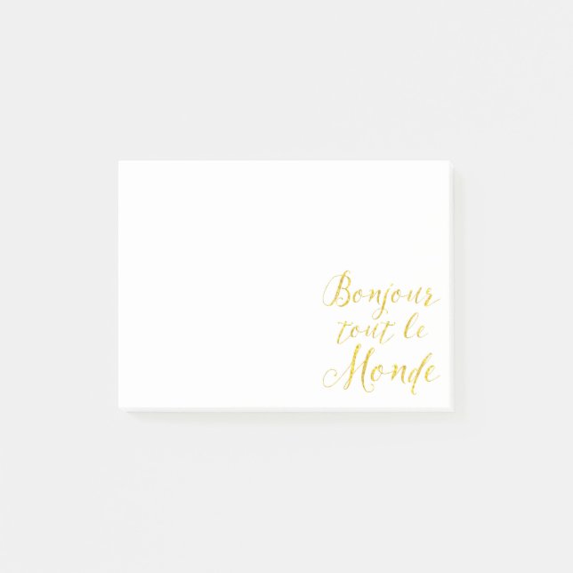 Post-it® Bonjour chacun bonjour français Everbody (Devant)