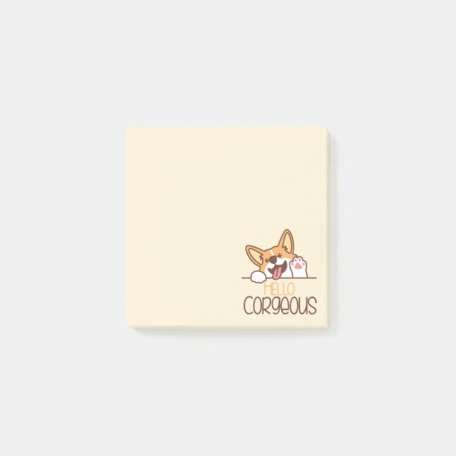 Post-it® Bonjour Corgi Chien (Devant)