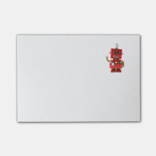 Post-it® Bonjour de ondulation de robot rouge de jouet
