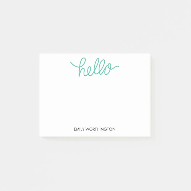 Post-it® Bonjour notes faites sur commande de Courrier-it® (Devant)