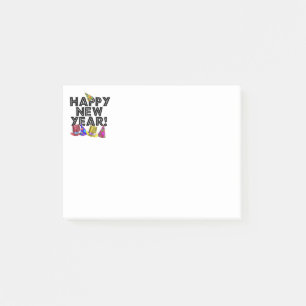 Post-it® Bonne Année - Texte avec Chapeaux de Fête