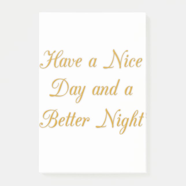 Post-it® Bonne journée et meilleur tirage d'art nocturne (Devant)