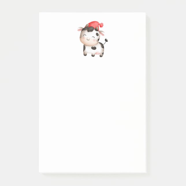 Post-it® Bonne vache dans un Casquette rouge mignon (Devant)