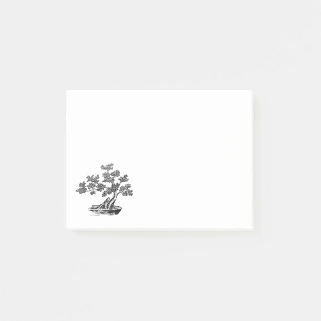 Post-it® Bonsai - Style chinois - noir et blanc (Devant)