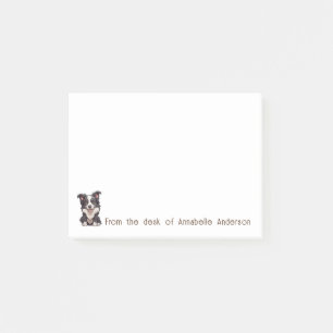 Post-it® Bordure Collie Puppy Personnaliser les notes