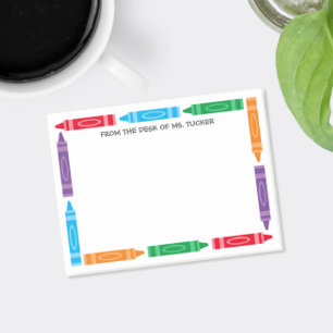 Post-it® Bordure Crayon mignonne du bureau de l'enseignant 