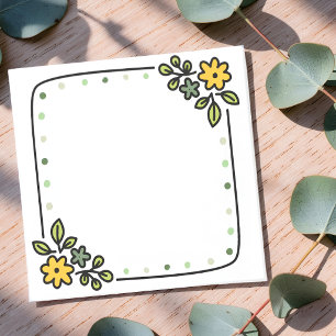 Post-it® Bordure de feuille botanique minimaliste Dessin