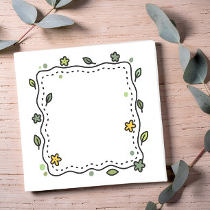 Post-it® Bordure de feuille botanique minimaliste Dessin