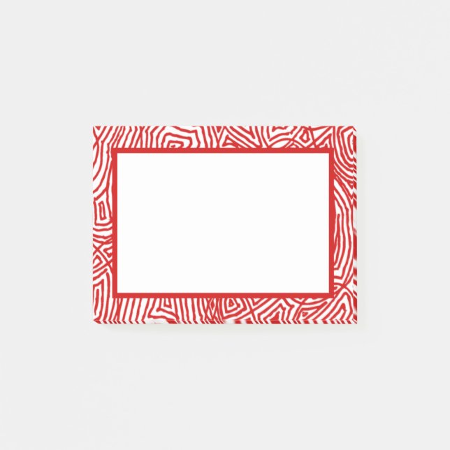 Post-it® Bordure d'empreinte rouge (Devant)