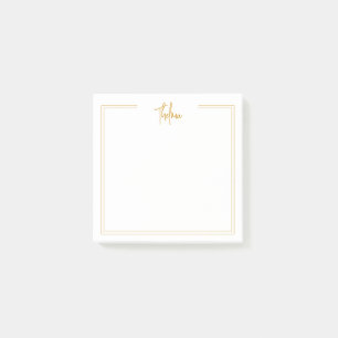 Post-it® Bordure double or stylée avec nom Publier les note