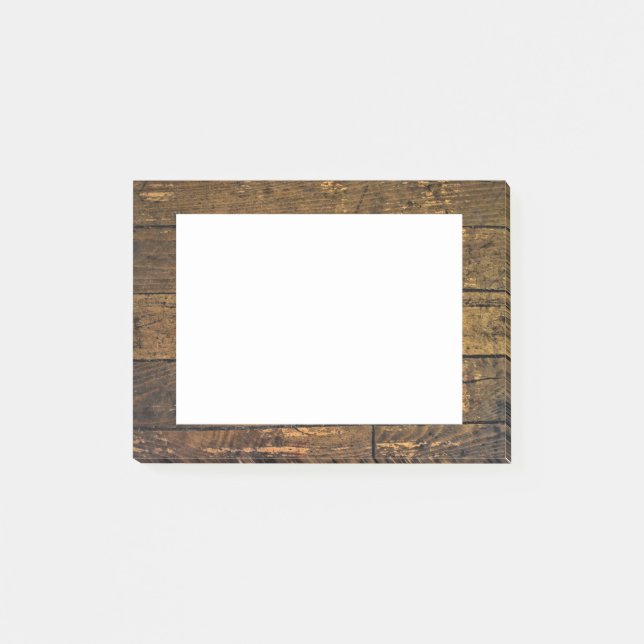 Post-it® Bordure du panneau en bois vieilli nu (Devant)