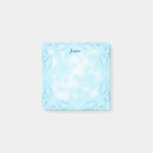 Post-it® Bordure florale bleue