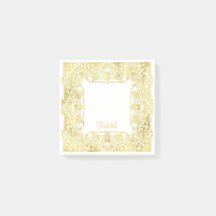 Post-it® Bordure métallique dorée élégance personnalisée vi