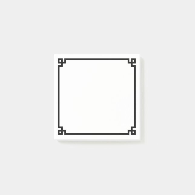 Post-it® Bordure ornementale à clé grecque noire (Devant)