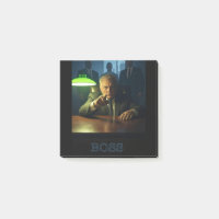 Boss avec des pads de notes de texte