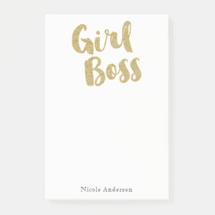 Post-it® Boss Fille d'Or Glamour Moderne Tendance Chic Fémi