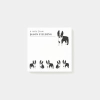 Boston Terriers mignonne Chiens noirs et blancs Po