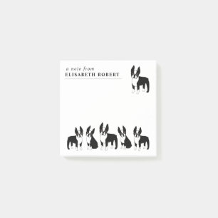 Post-it® Boston Terriers mignonne Chiens noirs et blancs Po