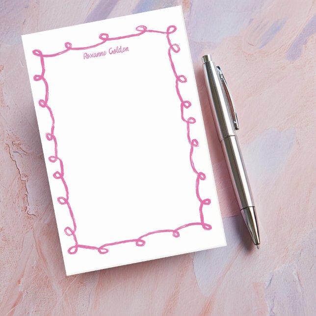 Post-it® Boucles de messages Cadres de Doodle NOM PERSONNAL (Messy Loops Doodle Frame CUSTOM NAME Notepad
)