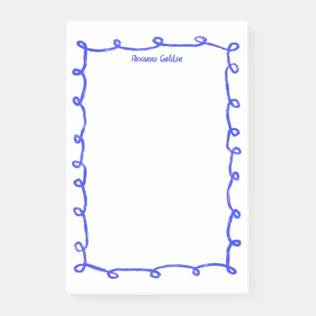 Post-it® Boucles de messages Cadres de Doodle NOM PERSONNAL (Devant)