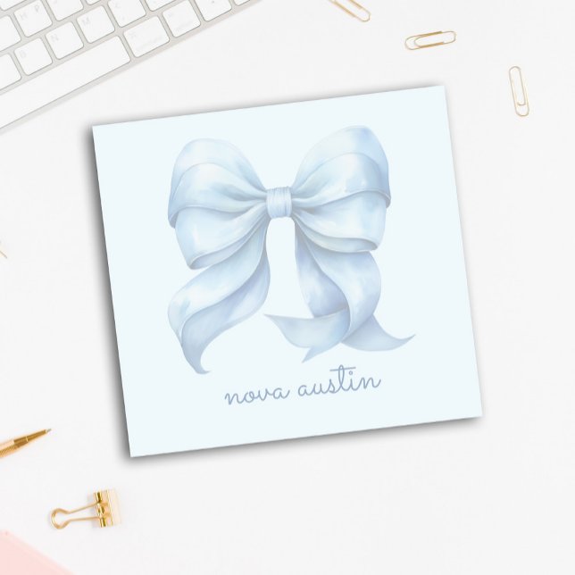 Post-it® Boue Bleue tendance personnalisée avec le nom Mono (Créateur téléchargé)