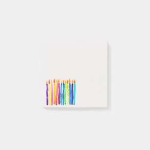 Post-it® Bougies d'anniversaire aquarelle note magnétique c