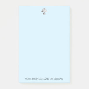 Post-it® Boulangerie Bleue Business Elegant Gâteau Texte Pe