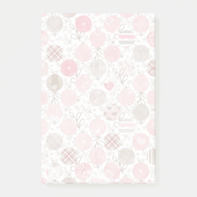Post-it® Boule de Noël rose amusant (Devant)