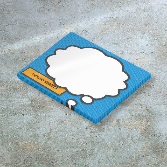 Post-it® Boule de pensée personnalisées de BD tendance (Personalized Trendy Comic Book Think Bubble Post-it Notes)