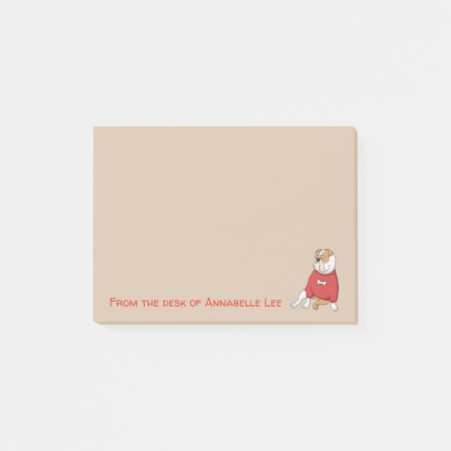 Post-it® Bouledogue anglais drôle (Devant)